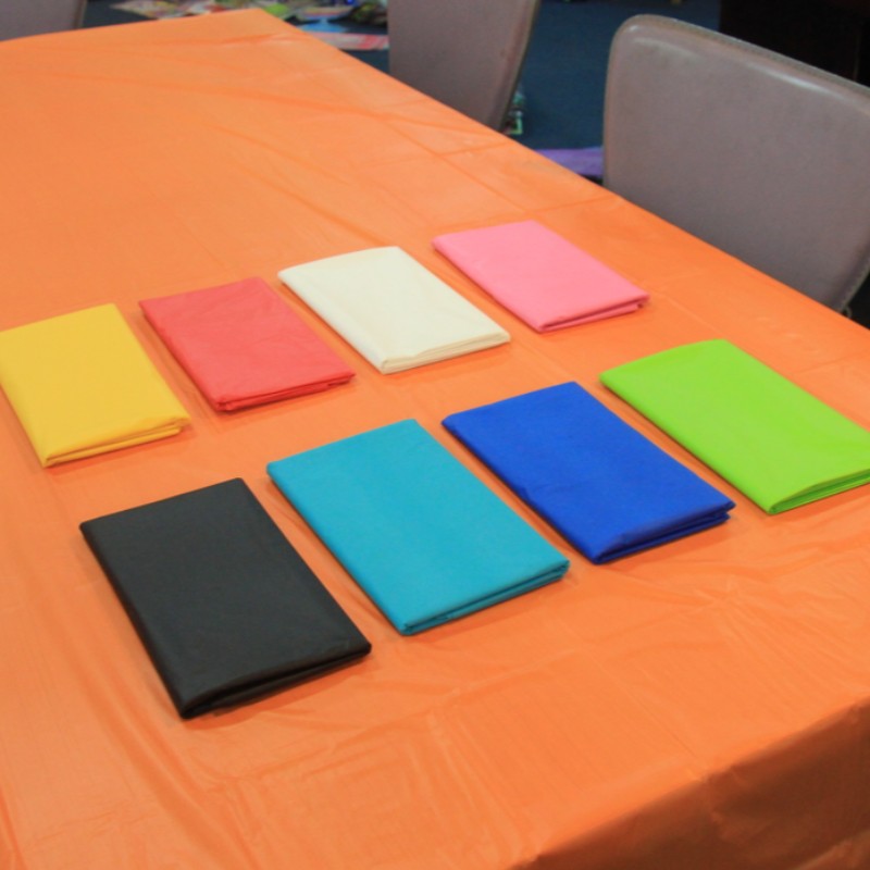 Solid farve Plastisk rektangel Middag Tableekloth Tableecover for events Dekoration &Home Use