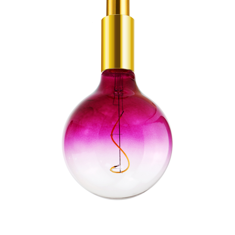 G125 Green 4 watt 200 lumen 200k speciel spiral med blød glødetråd LED blandet farvepære