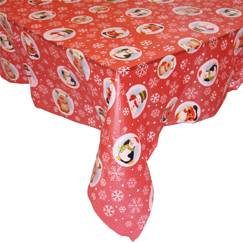 Juledage Plastisk dug, vandtæt, varmebestandig, ternet bord, dækker rød farve tilpasset