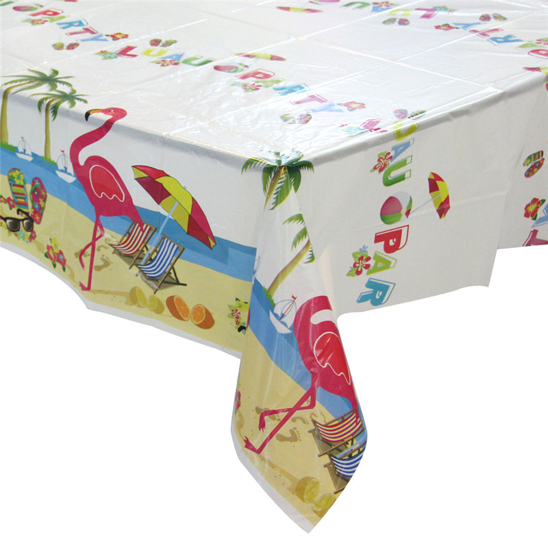Summer Time Clear Printed Tableekloth PVC Tableecover