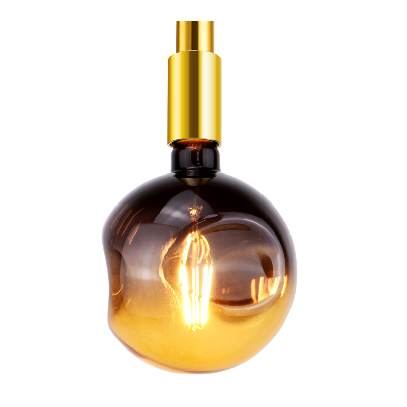 G125 Mørk Amberkugle 200 lumen ny designform ledet blødt filamentlyktlys