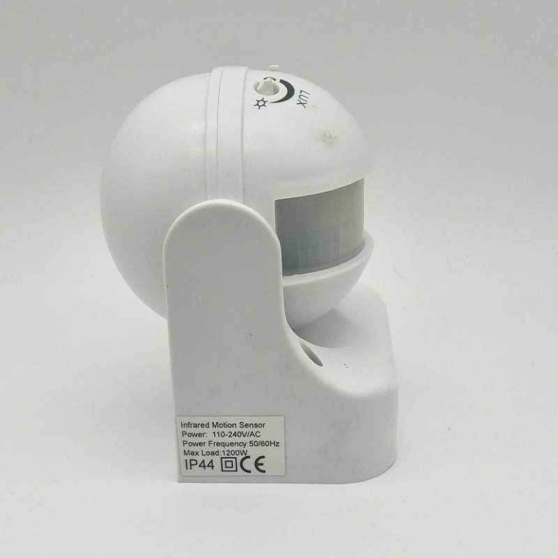 PIR-sensorafbryder i væggen, Til- \/ fra-tilsidesættelse, 1200W