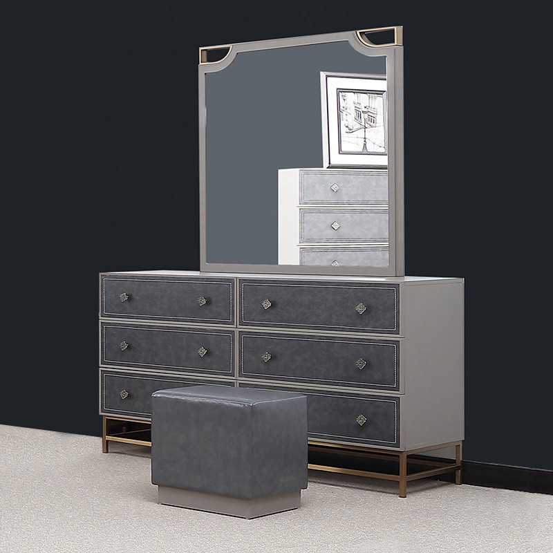 PU dekoration soveværelsesmøbler med metalbund