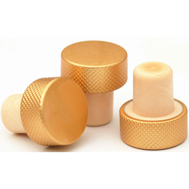 flaskeprop med flaskeprop med overtræk af aluminium