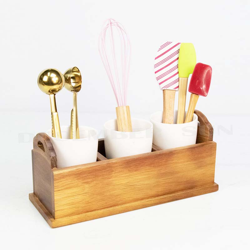 Brugervenligt køkkenredskaber og holder