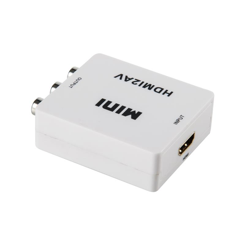 Mini størrelse HDMI til AV \/ RCA-konverter 1080P