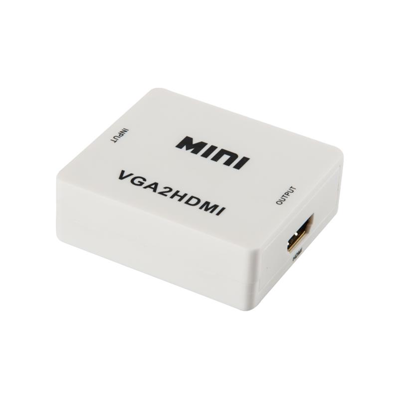 Mini Size VGA+Lyd til HDMI konvertere 1080P