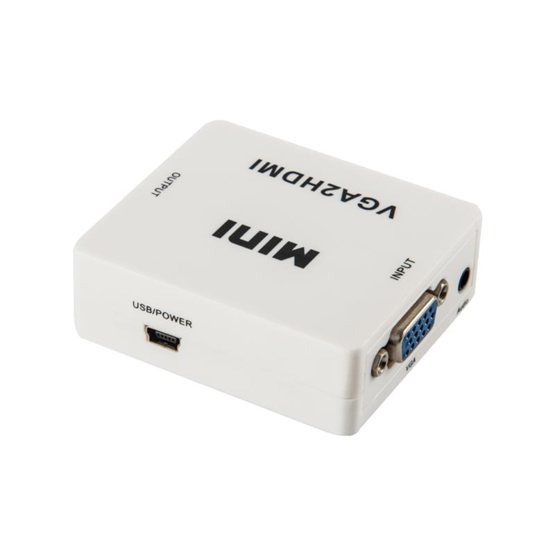 Mini Size VGA+Lyd til HDMI konvertere 1080P