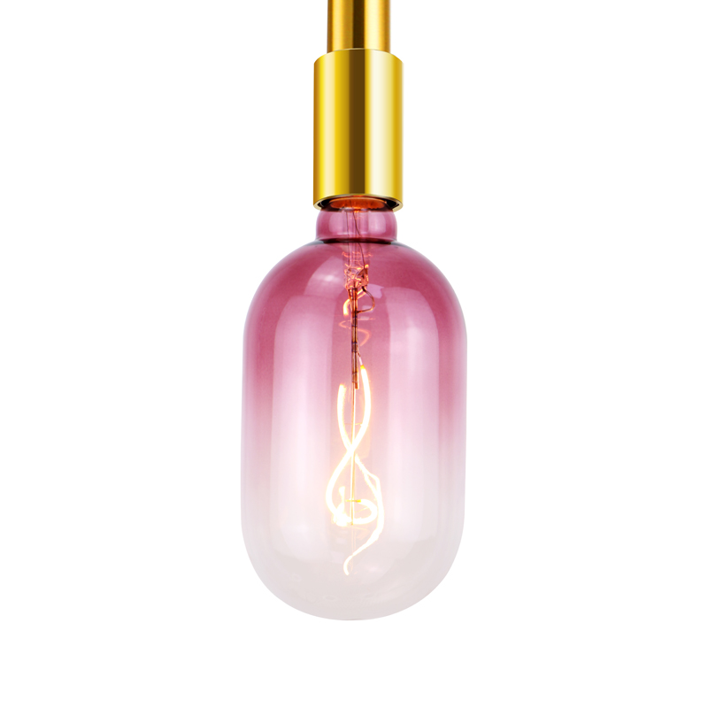 Tank gradient lyserød flaske kasse dekoration spiral glødelampe