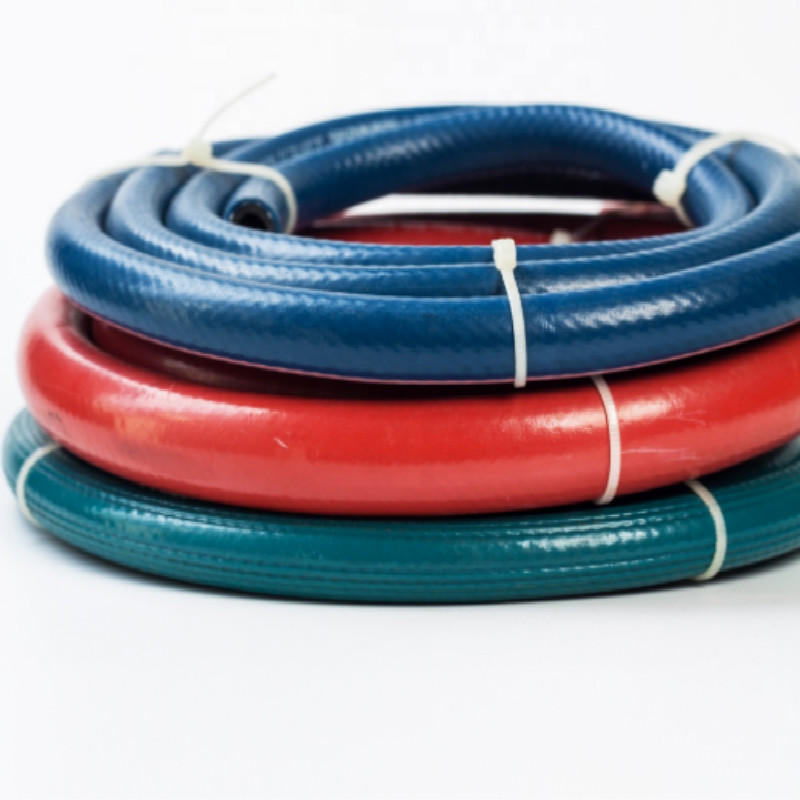 Farverig luft pvc flettet lpg gasslange direkte fabrik