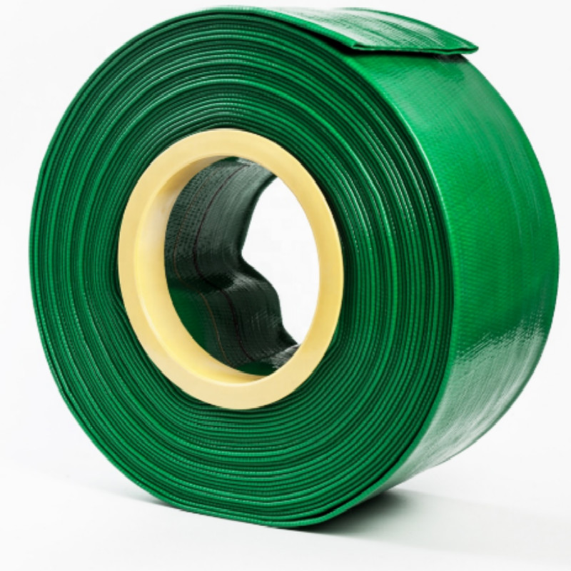 Landbrugsfarverig vanding 1-8 tommer PVC layflat slanges vandpumpeslange