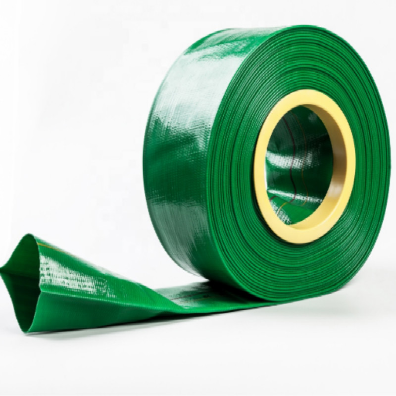 Landbrugsfarverig vanding 1-8 tommer PVC layflat slanges vandpumpeslange