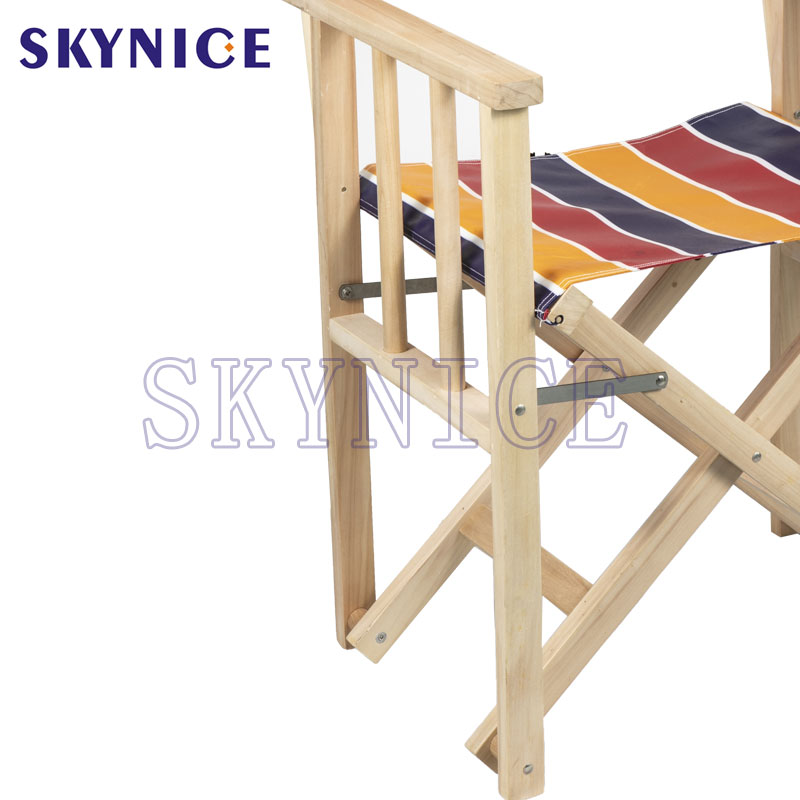 Træfoldet lærreddirektørstol i høj kvalitet