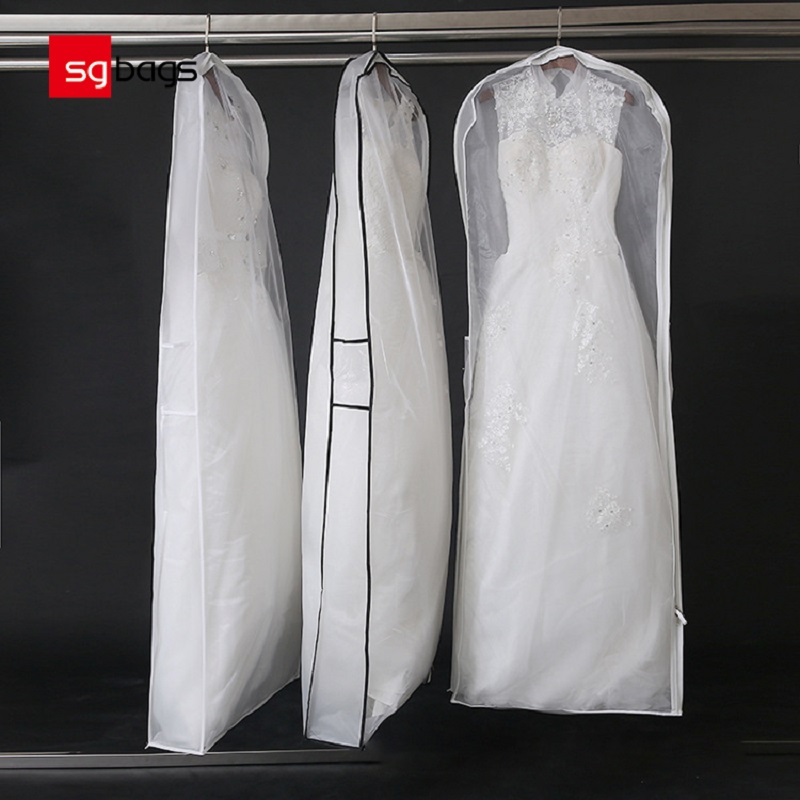 SGW08 2020 Brugerdefineret, ekstra lang brud, åndbar kjole, kjole dækning Beklædningspose til brudekjole
