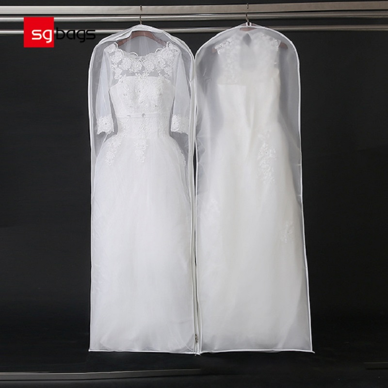 SGW08 2020 Brugerdefineret, ekstra lang brud, åndbar kjole, kjole dækning Beklædningspose til brudekjole