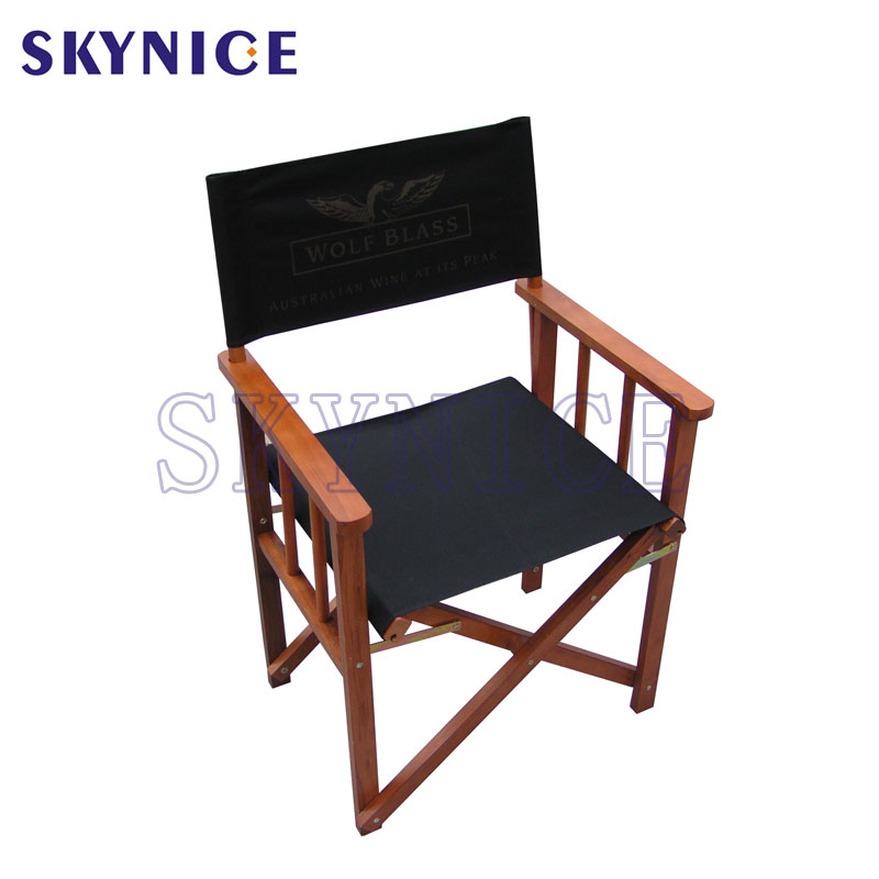 Træfoldet direktørstol med armlæn foldet bærbart sæde
