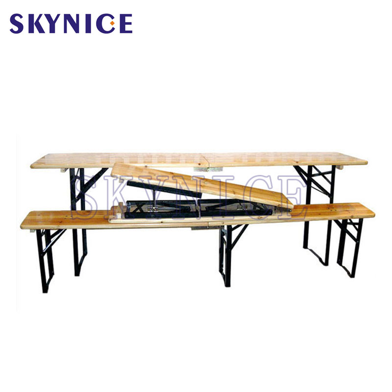 Pine Wood udendørs øl møbelbord og stole sæt