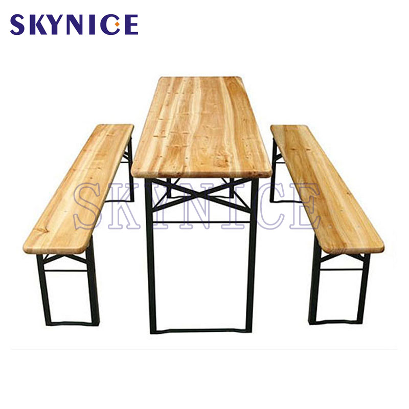 Mode Populær Vejrbestandig Have Sammenfoldelig Træølbordssæt