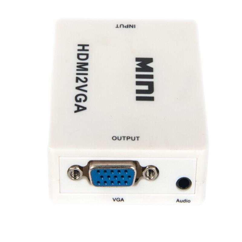 Mini størrelse HDMI til VGA + Audio Converter 1080P