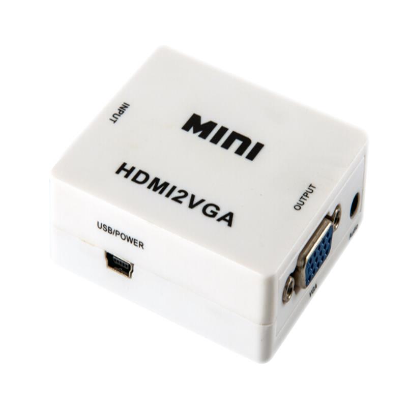 Mini størrelse HDMI til VGA + Audio Converter 1080P