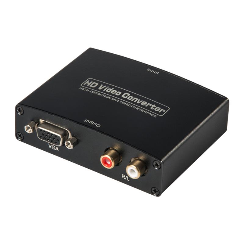 HDMI TIL VGA + R \/ L AUDIO Audio Converter 1080P