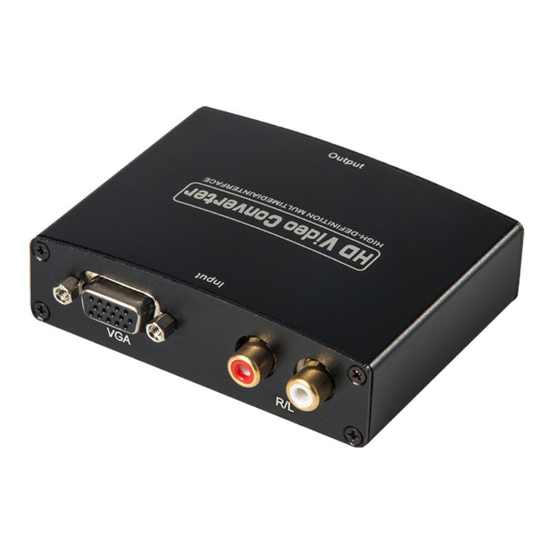 VGA + R \/ L Audio TO HDMI Converter 1080P