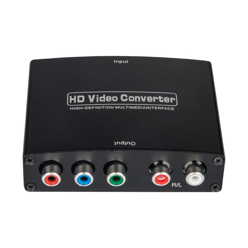 HDMI TIL YPbPr + R \/ L Audio Converter 1080P