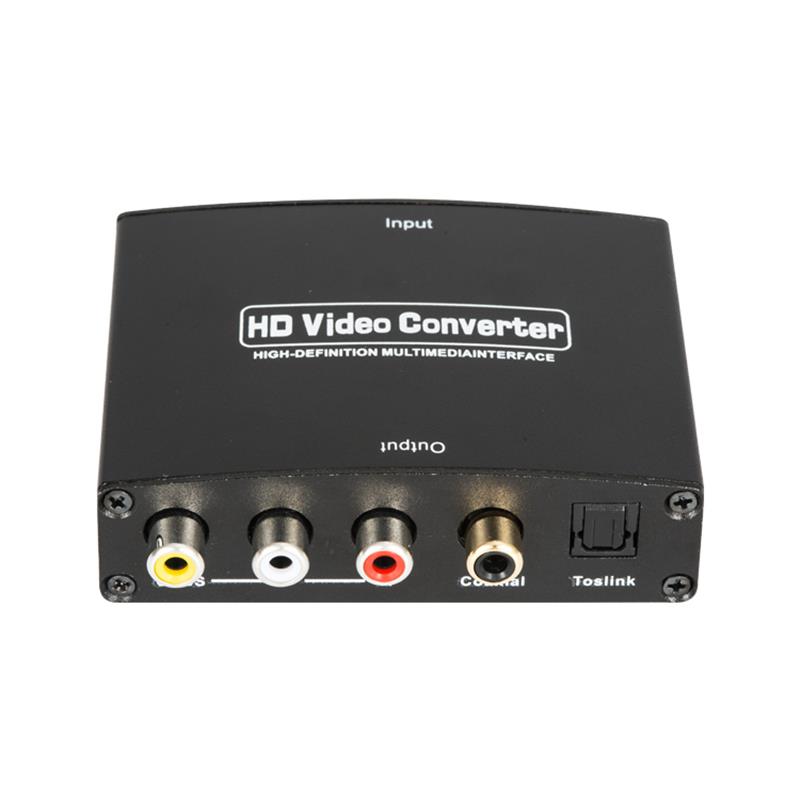 HDMI TIL AV + Digital Audio Converter Auto Scaler 1080P