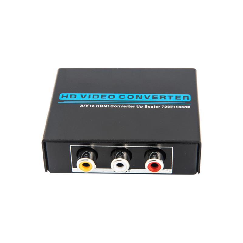 AV \/ CVBS TIL HDMI + AUDIO-konverter (Up Scaler 720P \/ 1080P)