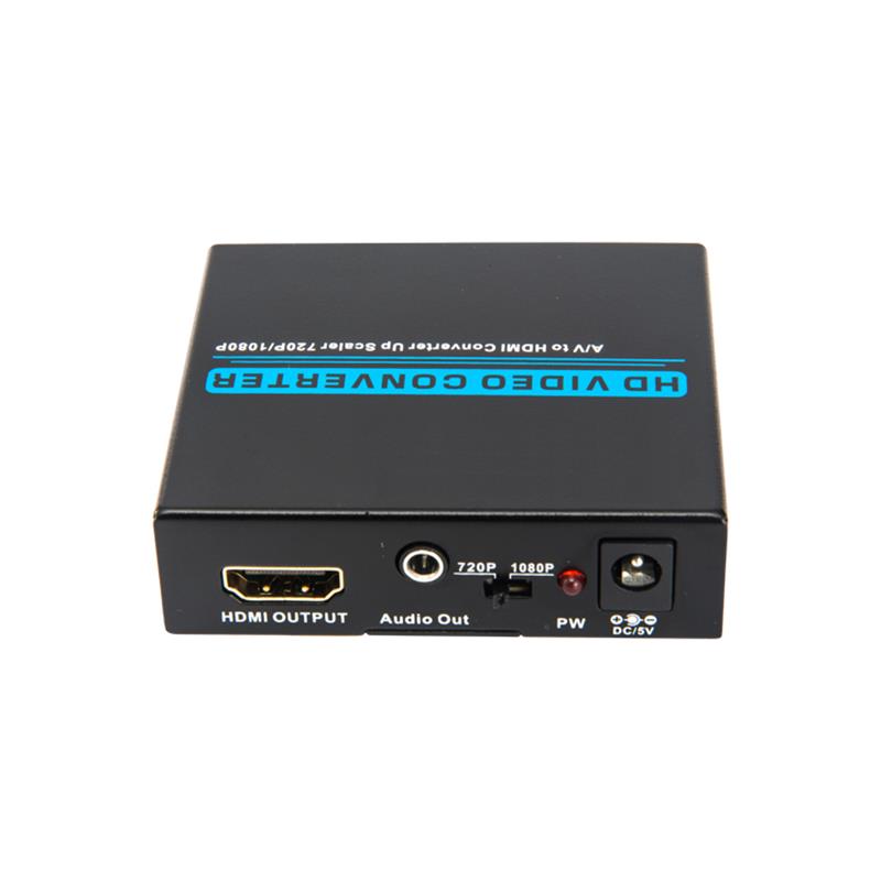 AV / CVBS TIL HDMI + AUDIO-konverter (Up Scaler 720P / 1080P)