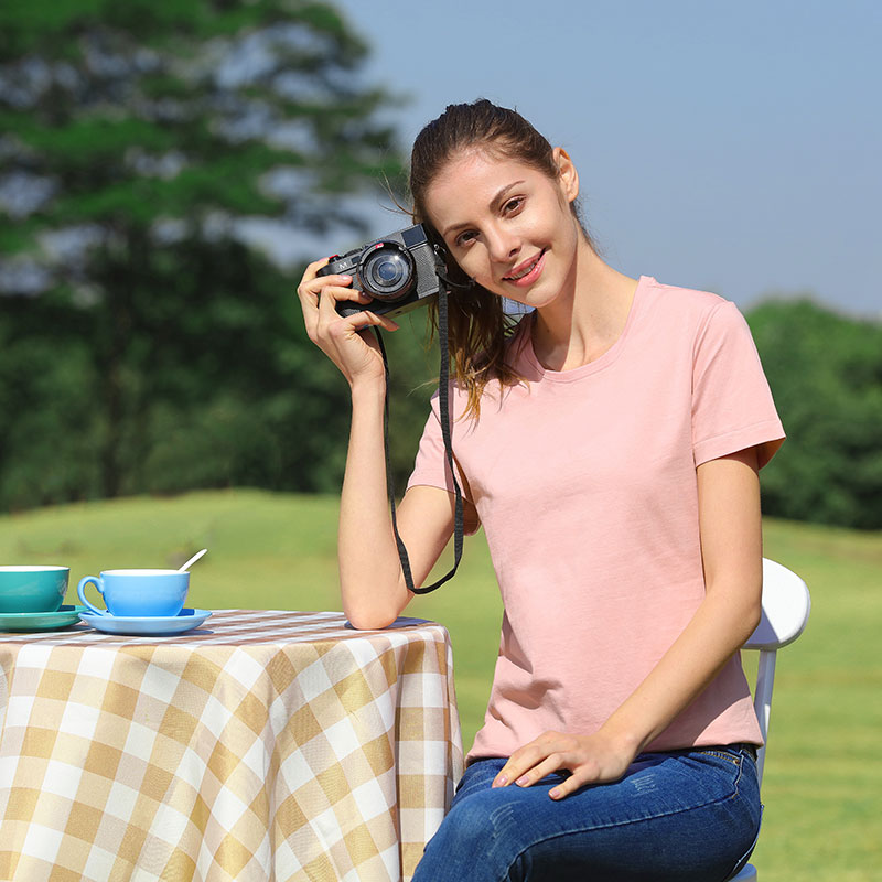 # M8002-Crewneck T-shirt Kortærmet bomuld