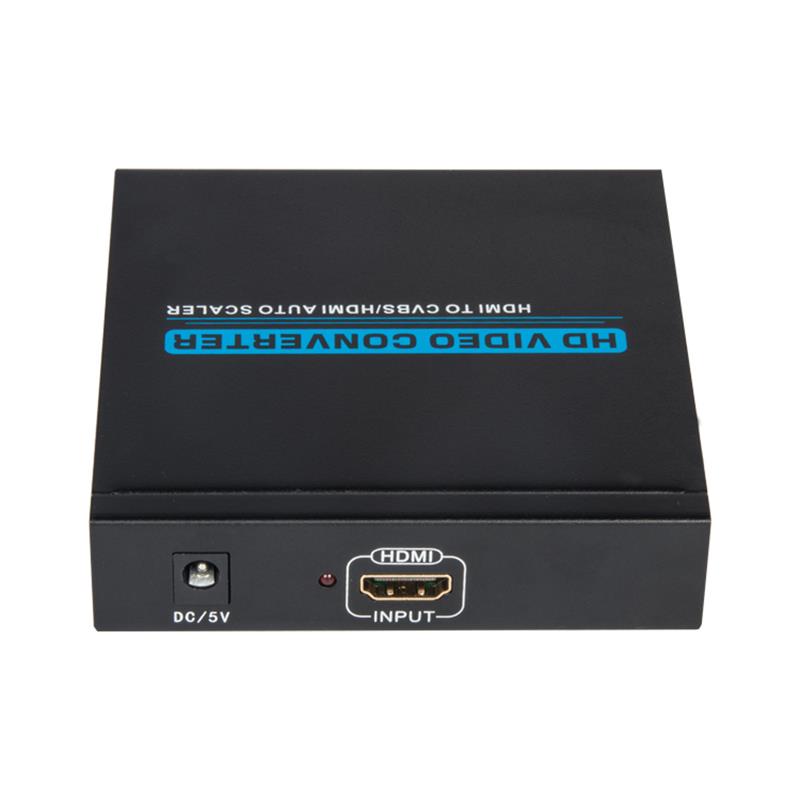 HDMI TIL CVBS \/ AV + HDMI CONVERTER Auto Scaler 1080P