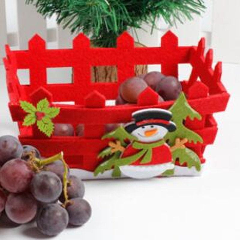 Eco Friendly Dekorative Giftkurv Xmas Felt Basket