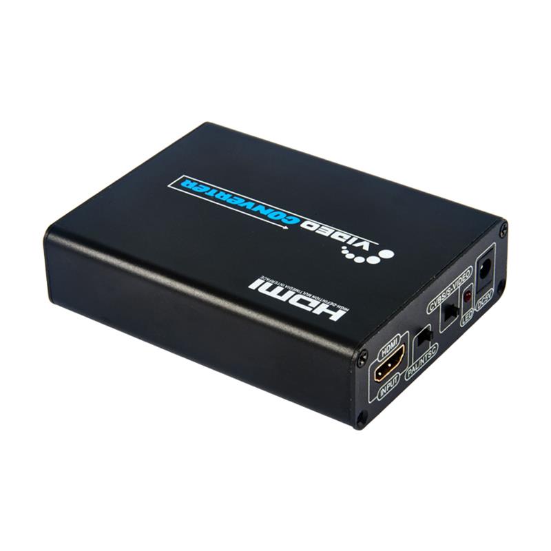 HDMI TIL CVBS \/ AV + S-Video Converter Auto Scaler
