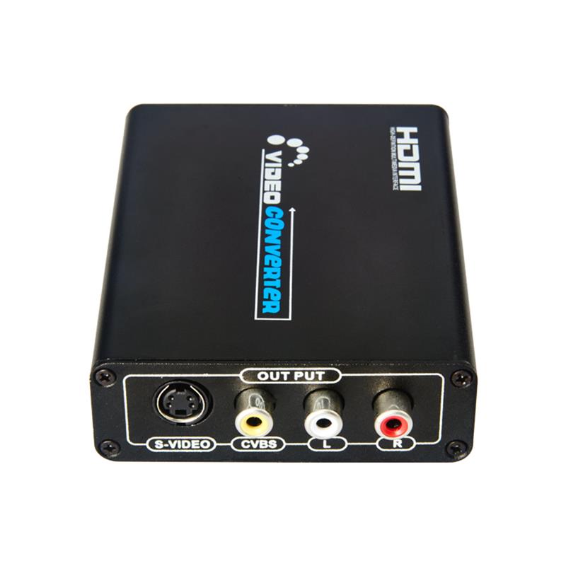 HDMI TIL CVBS \/ AV + S-Video Converter Auto Scaler