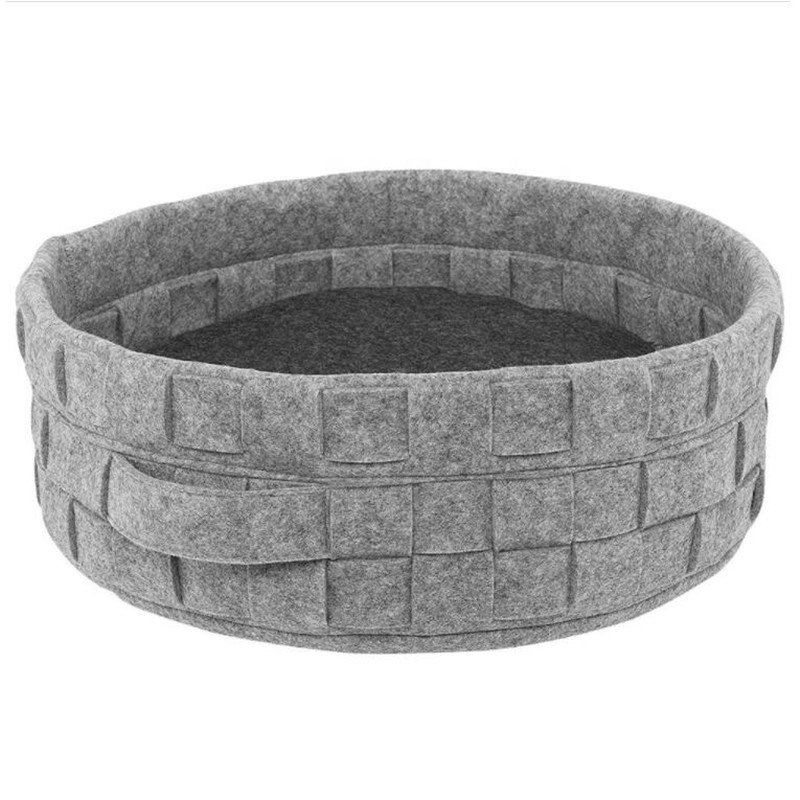 Rundt filtede kæledyrsenge Hundesenge Kattsenge