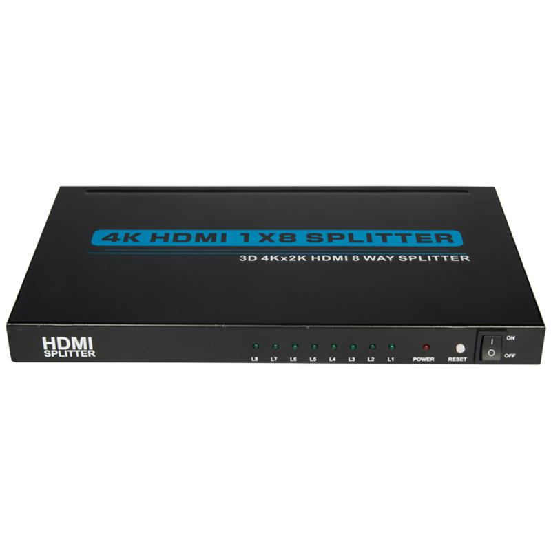 4K 8-porte HDMI 1x8 Splitter Support 3D Ultra HD 4Kx2K \/ 30Hz