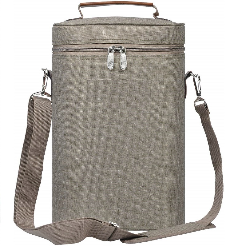 SGC32 tilpasset isoleret mulevin Picnic taske Engros rejse polstret håndtag Vinpose 2 flaske med justerbar skulderrem