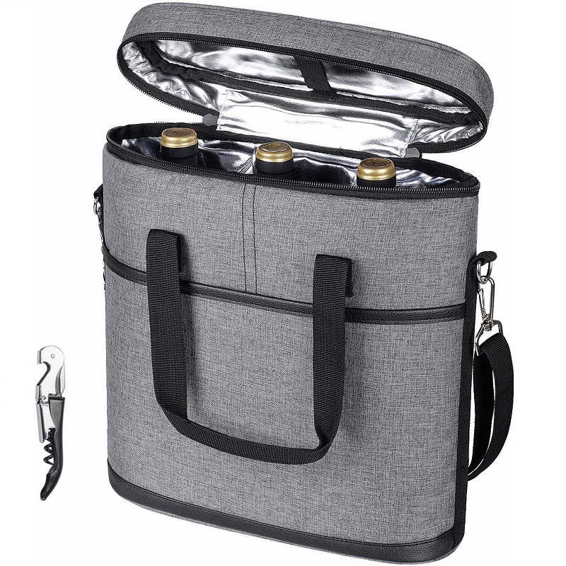 SGC33 Engros isoleret vin Rejsetaske 3 flaske Vin Stofpose Carry Case Gaveposer til vin