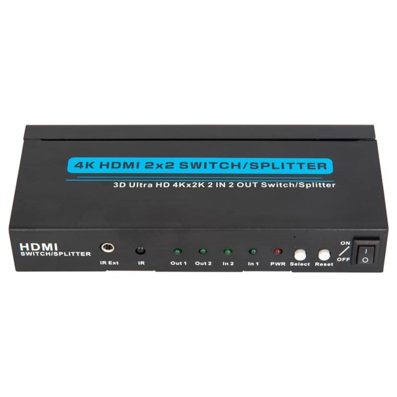 4K \/ 30Hz HDMI 2x2 switcher \/ splitter support 3D Ultra HD 4Kx2K \/ 30Hz
