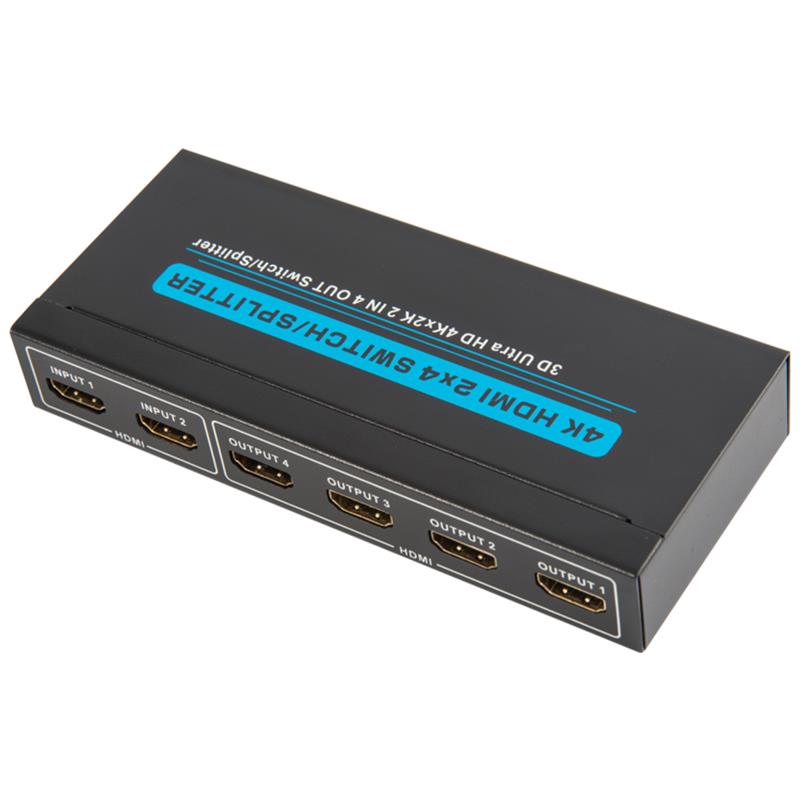 4K \/ 30Hz HDMI 2x4 switcher \/ splitter support 3D Ultra HD 4Kx2K \/ 30Hz