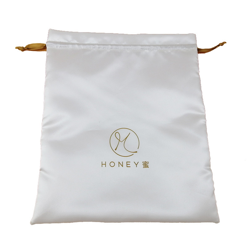 SGS43 Custom Satin Hair Støvposer Pink Paryk Emballage Satin Gaveposer Engros