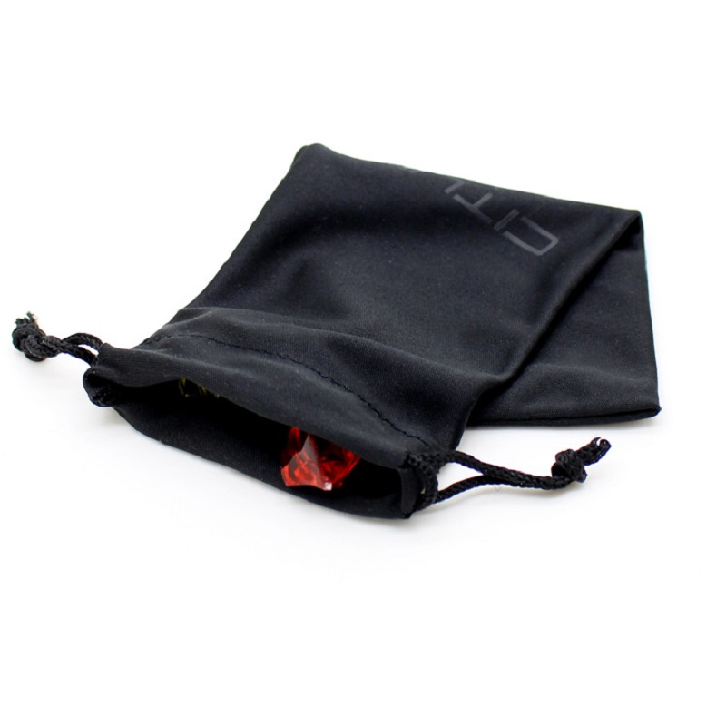 SGS46 Mikrofiber Brugerdefineret logo Soft Sunglass Pouch Bag sort Drawstring Mikrofiber Eyewalk Bag