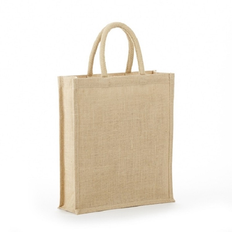 SGS52 Custom Printed Ecofriendly 3 Flaske Jute Wine Bottle Tote Shopping Tasker med vindue