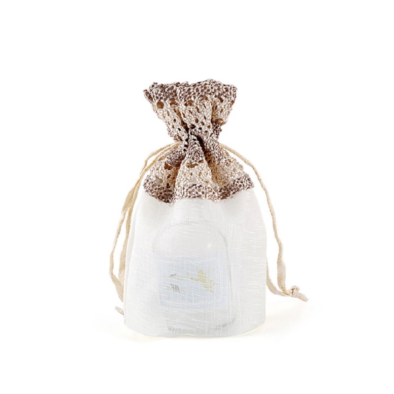 SGS55 Mini Bryllupsgavetasker Smykker Candy Packaging Løbebånd Pose Bag Sheer Tasker Brugerdefineret logo