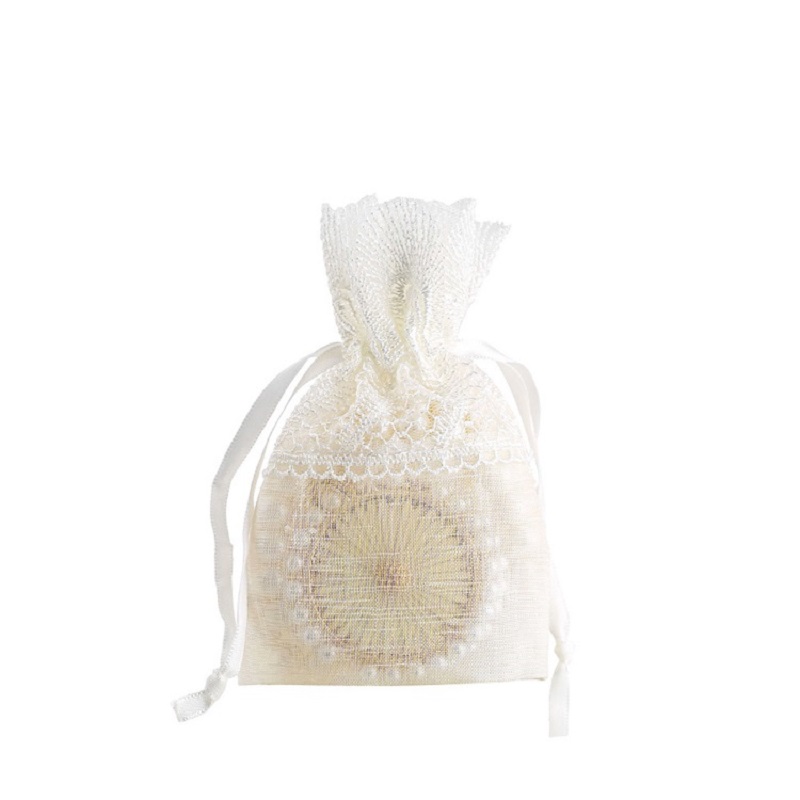 SGS55 Mini Bryllupsgavetasker Smykker Candy Packaging Løbebånd Pose Bag Sheer Tasker Brugerdefineret logo