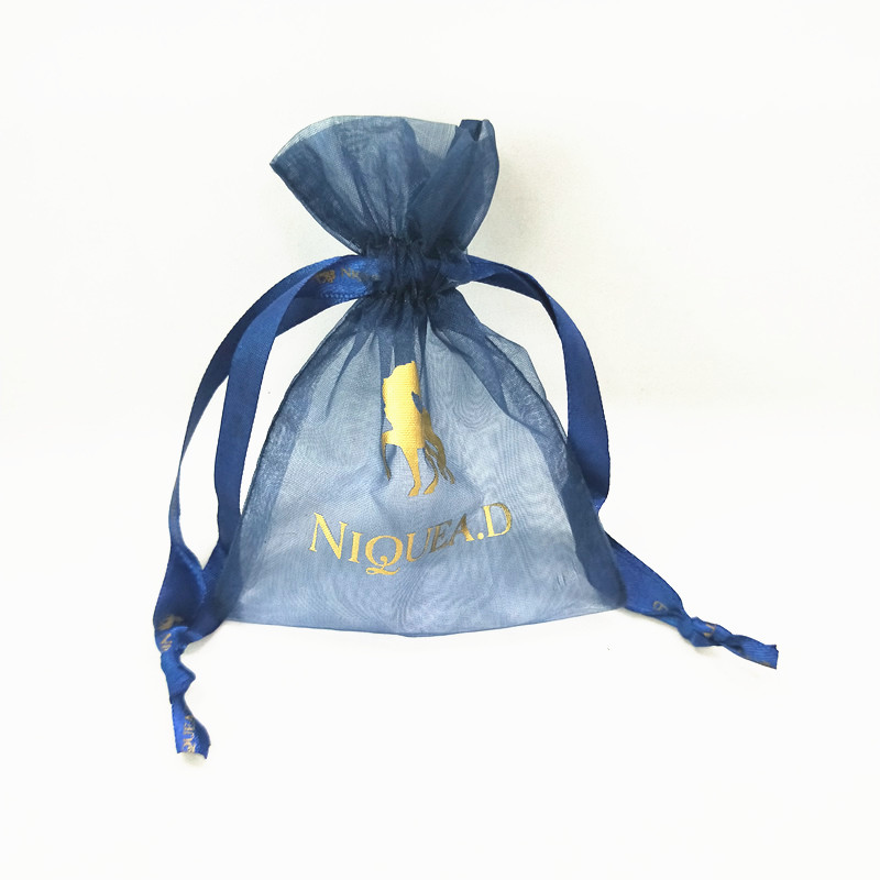SGS56 Sheer Drawstring Personlig Customed Small Organza Giftposer til parfume Oil Jewelry