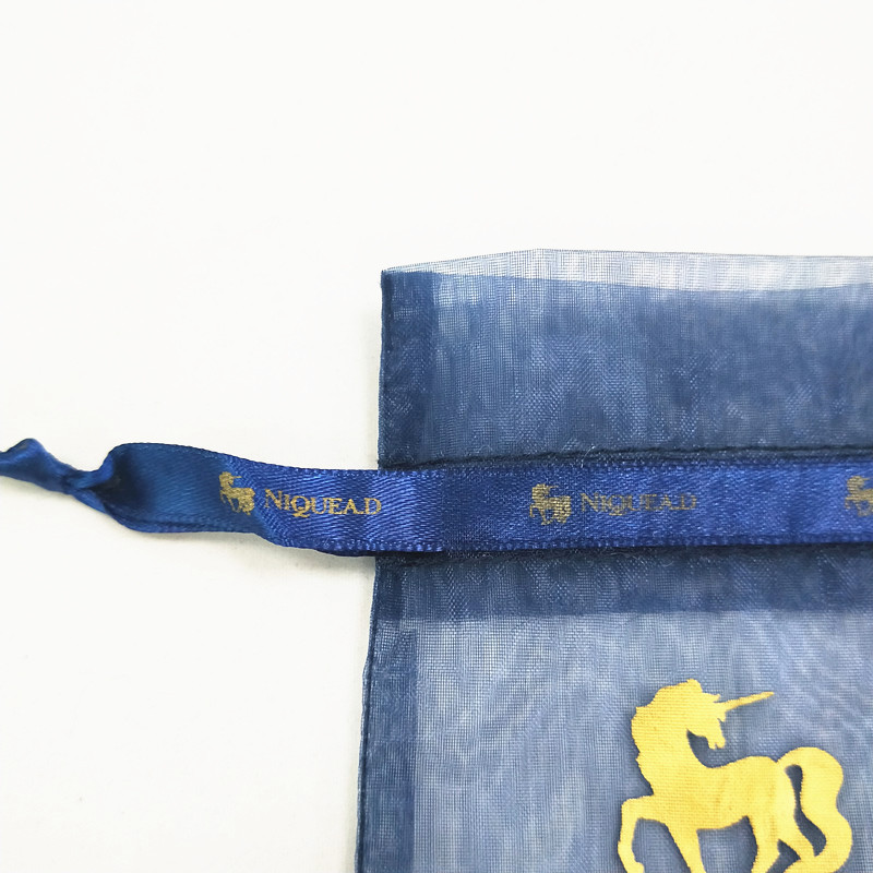 SGS56 Sheer Drawstring Personlig Customed Small Organza Giftposer til parfume Oil Jewelry