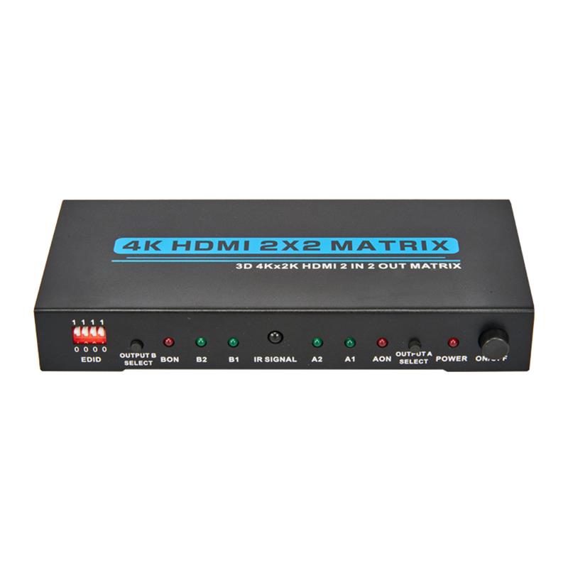 V1.4 4K \/ 30Hz HDMI 2x2 Matrix med EDID Support 3D Ultra HD 4Kx2K