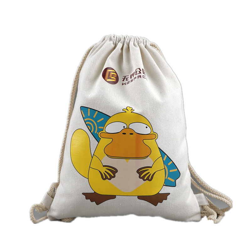 SG69 Skolegym og børn Bogposer Bomuldstreng rygsæk Stofpose